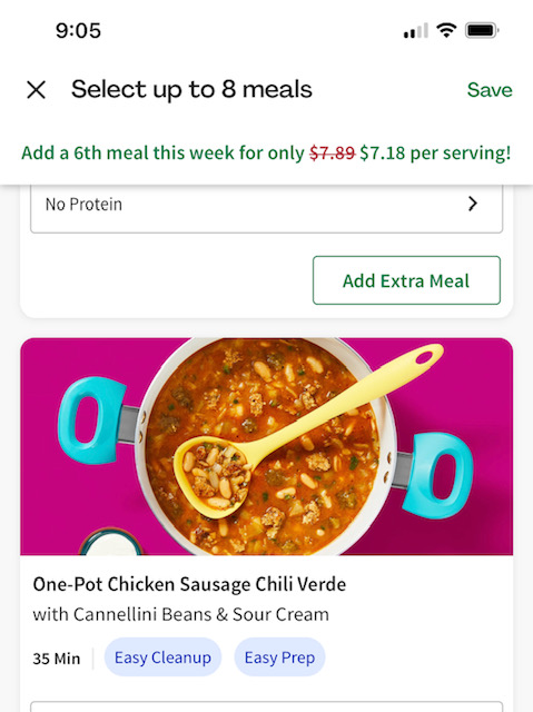 Hire a damn copy editor! Hello Fresh ad for chile verde